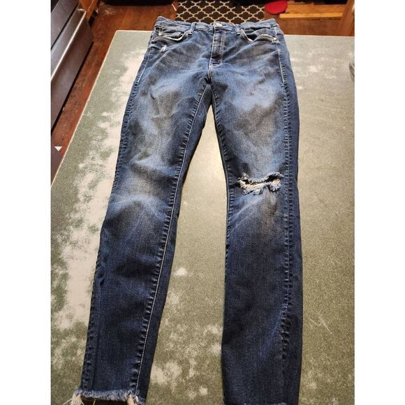 MOTHER High Waisted Looker Ankle Fray Close to the Edge Jeans sz 27 - Picture 2 of 6